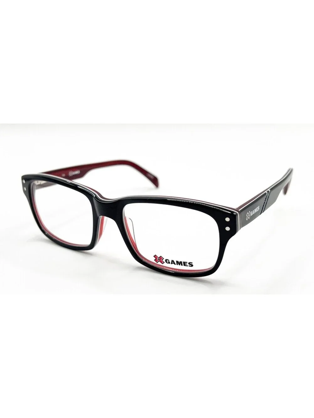X Games Slopestyle 001 Black Red Authentic Eyeglasses 50-18-135